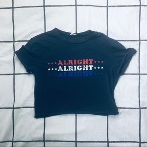 ✰ garage “alright alright alright” crop top